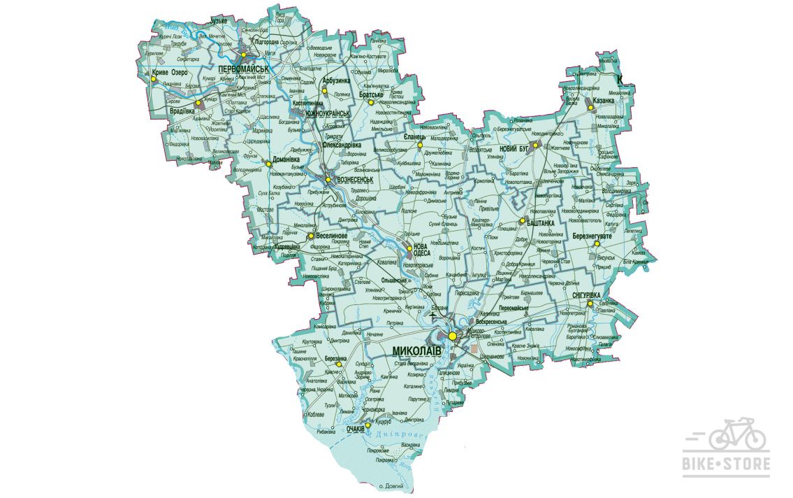 Мапа "Миколаївська область" 